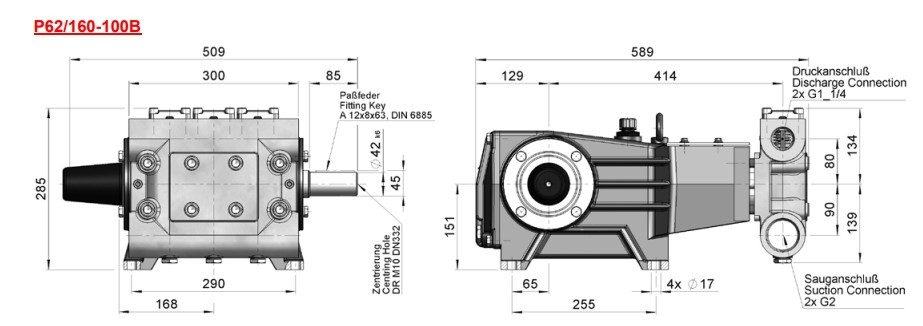 Плунжерный насос Speck P62/160-100 B