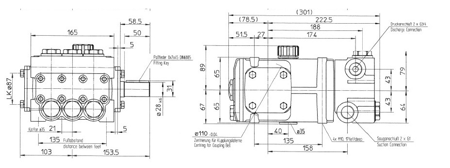 Плунжерный насос Speck NP25/41-170 REVT