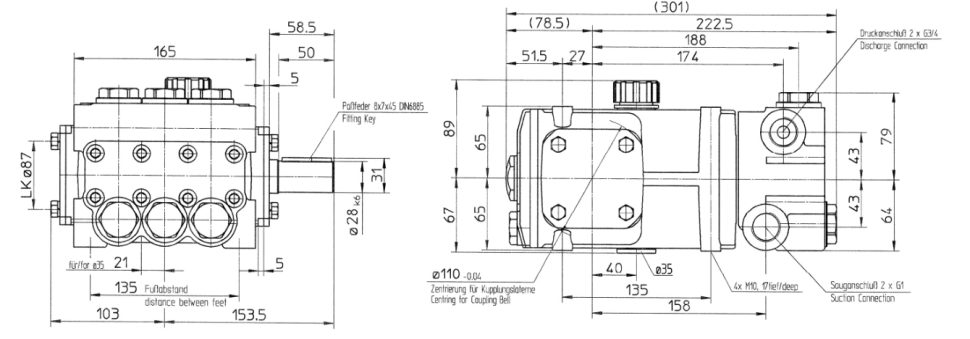 Плунжерный насос Speck NP25/38-180 RE