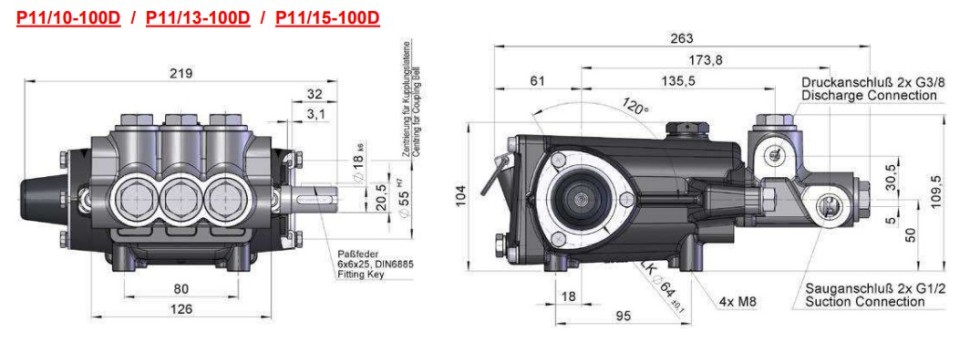 Плунжерный насос Speck P11/10-150 D