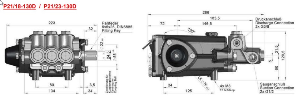 Плунжерный насос Speck P21/23-130 D