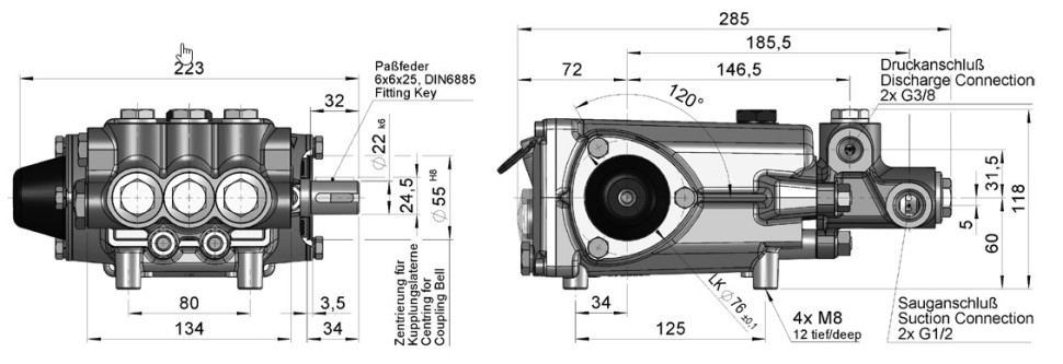 Плунжерный насос Speck P21/5-450 V