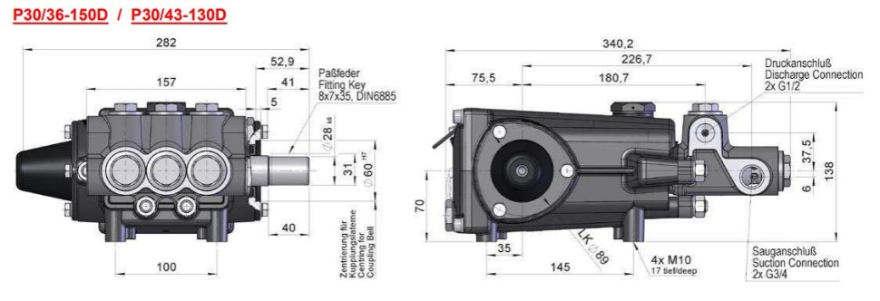 Плунжерный насос Speck P30/43-130 D