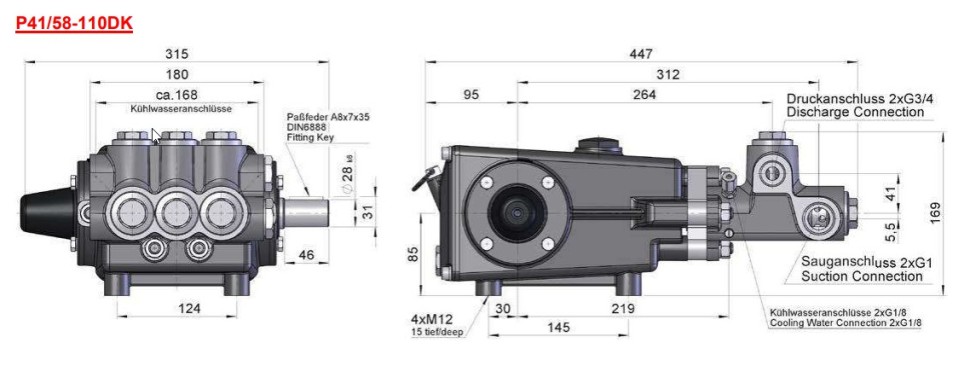 Плунжерный насос Speck P41/58-110 DK