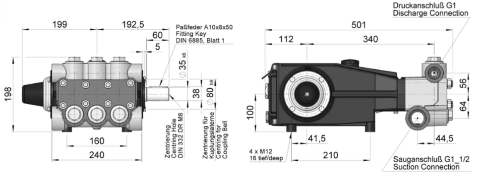 Плунжерный насос Speck P51/135-90 BZ