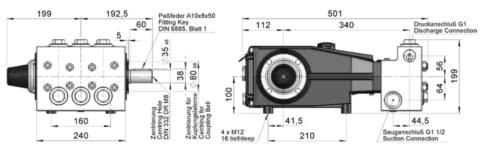 Плунжерный насос Speck P51/135-90 REVT