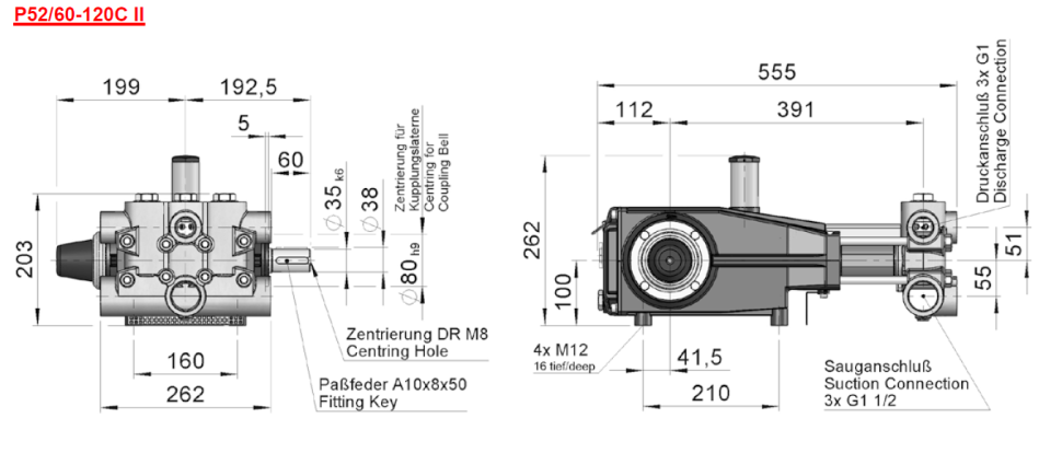 Плунжерный насос Speck P52/60-120 C