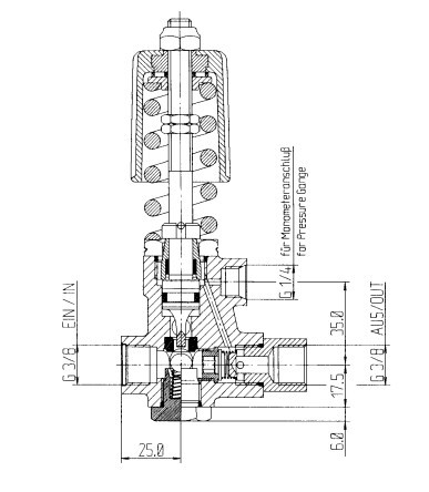 Разгрузочный клапан UL 180/280 H - 30 л/мин, 280 бар